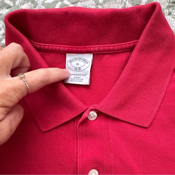 Men’s red Brooks brothers polo - Picture 4 of 4